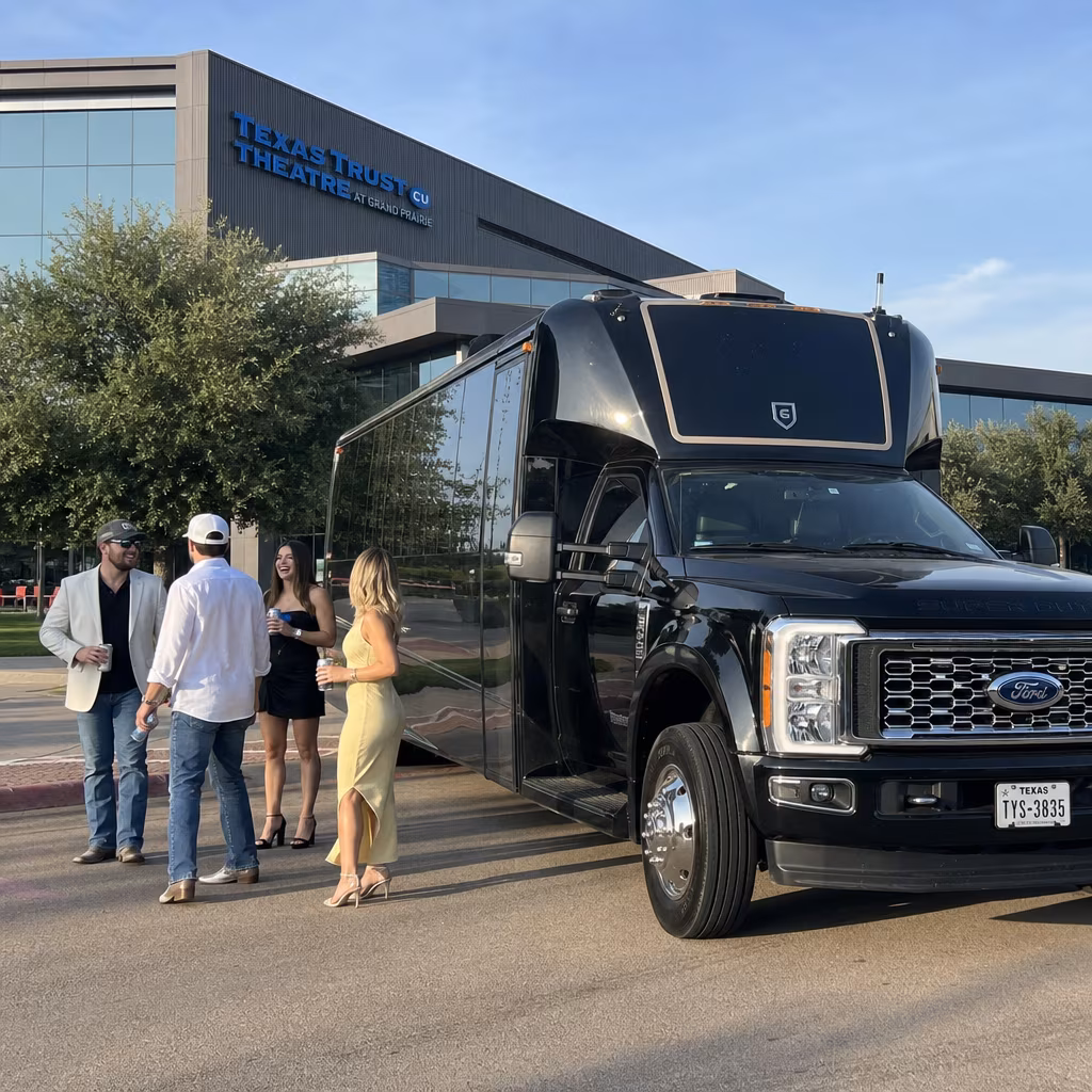 Rent a Bus to Texas Trust CU Theatre