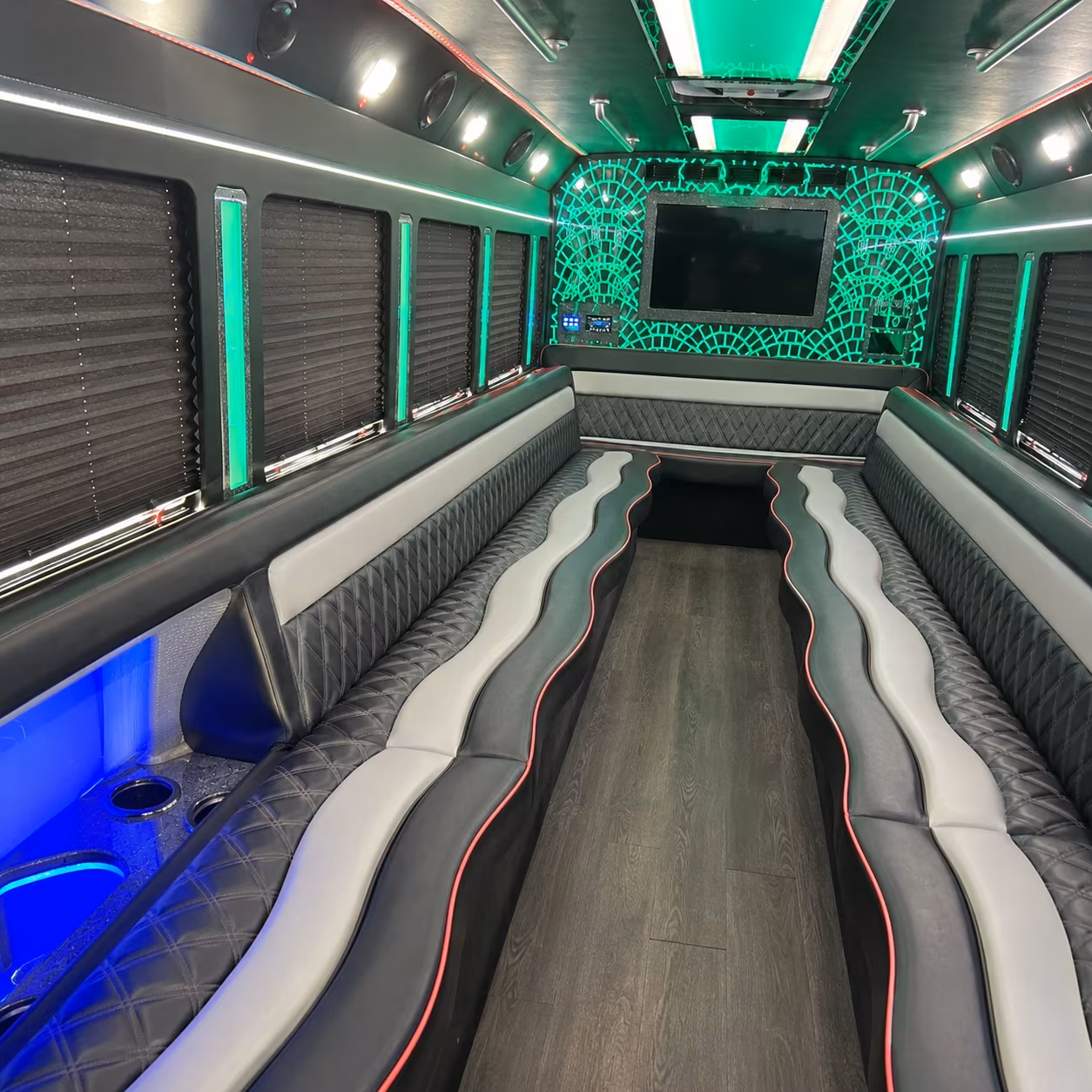 Dallas Birthday, Sweet 16, & Quinceañera Transportation party bus exterior