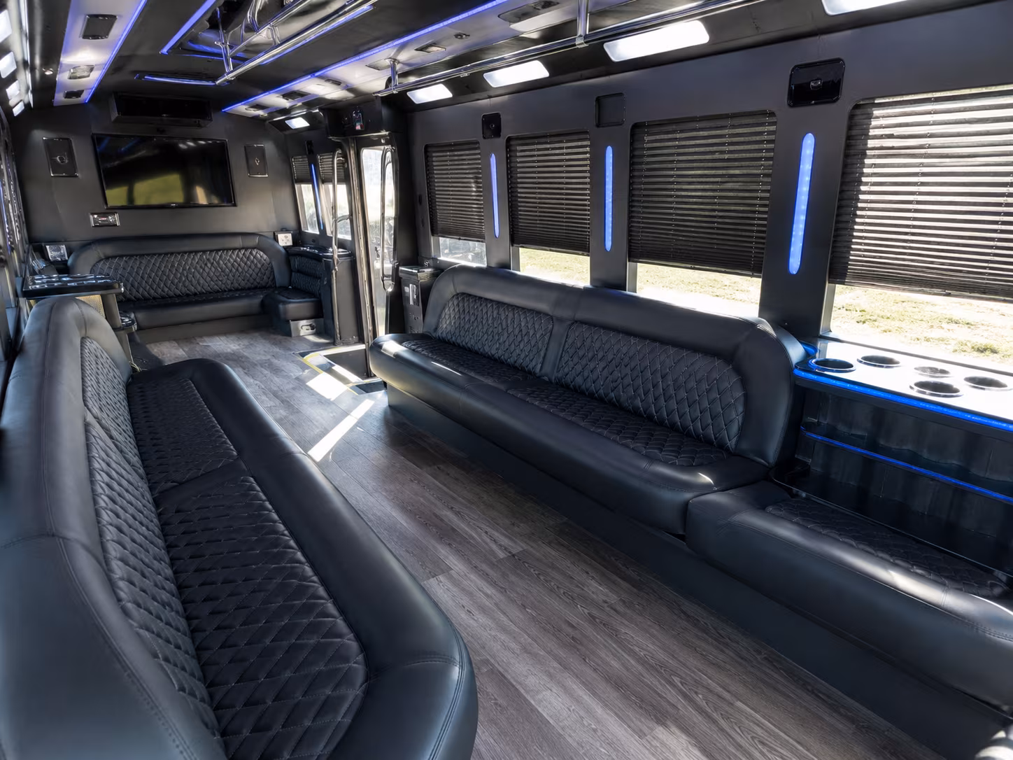 Dallas Concert & Music Festival Transportation party bus interior