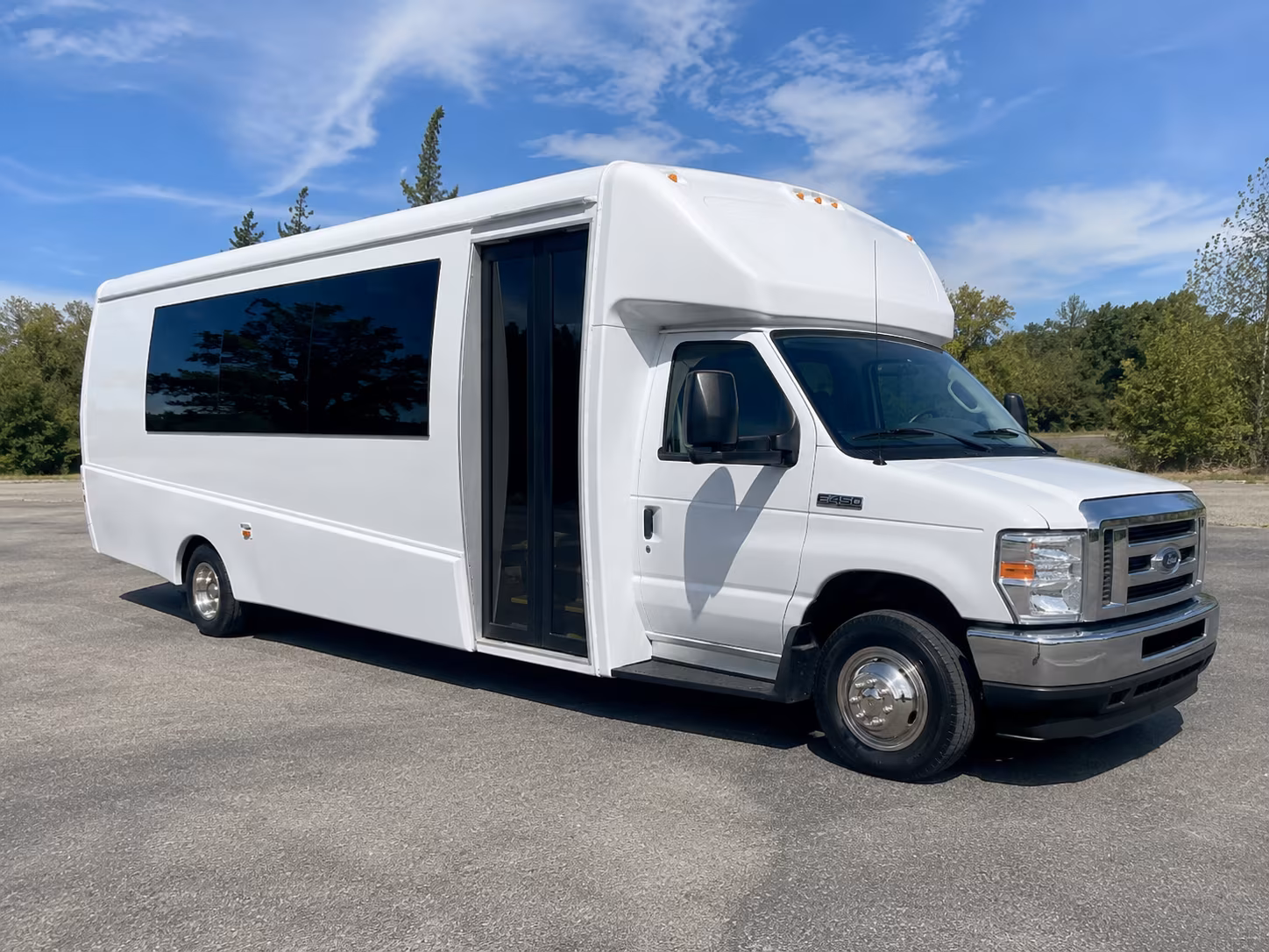 Dallas Prom & Homecoming Transportation party bus exterior