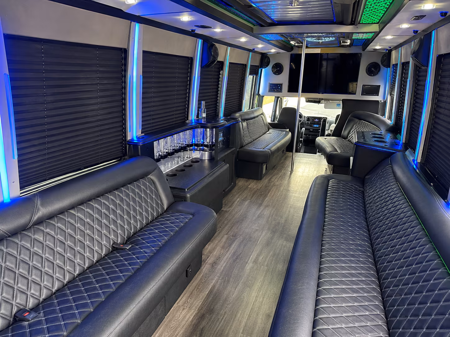 Dallas Prom & Homecoming Transportation party bus exterior