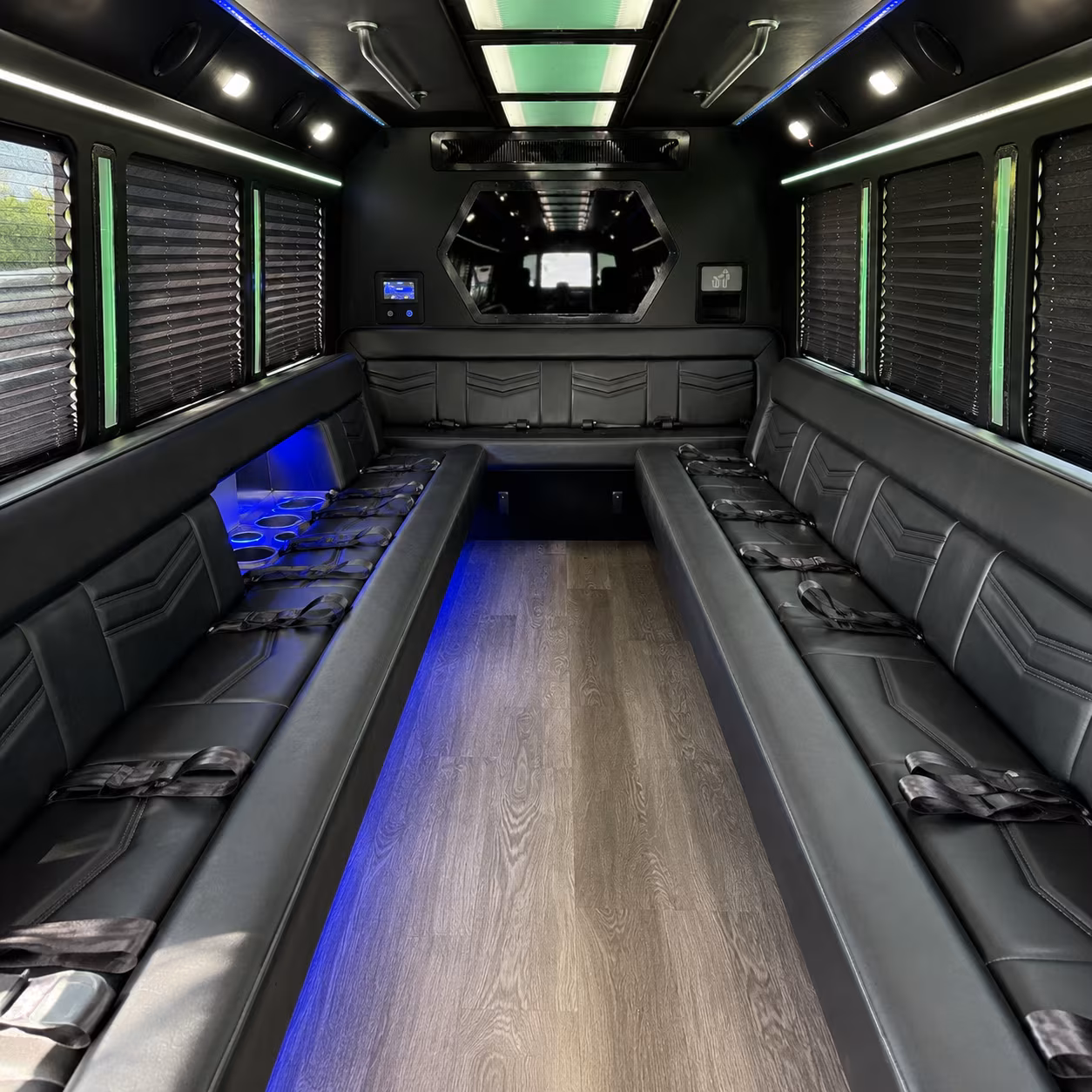 Dallas Prom & Homecoming Transportation party bus exterior
