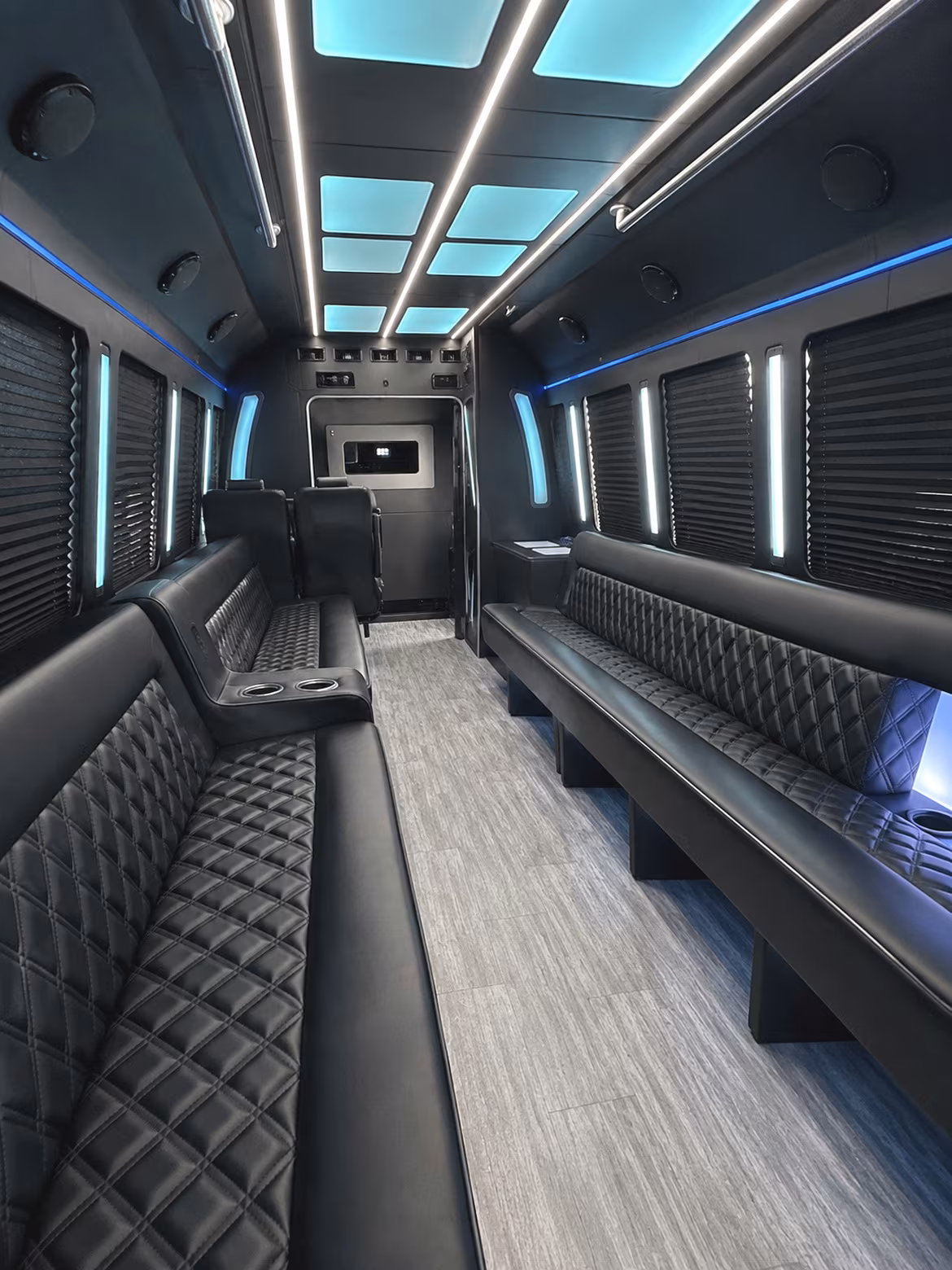 Dallas Prom & Homecoming Transportation party bus interior