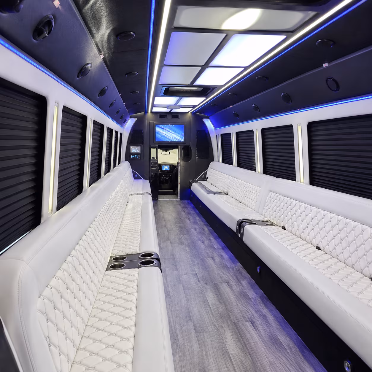 Dallas Prom & Homecoming Transportation party bus exterior
