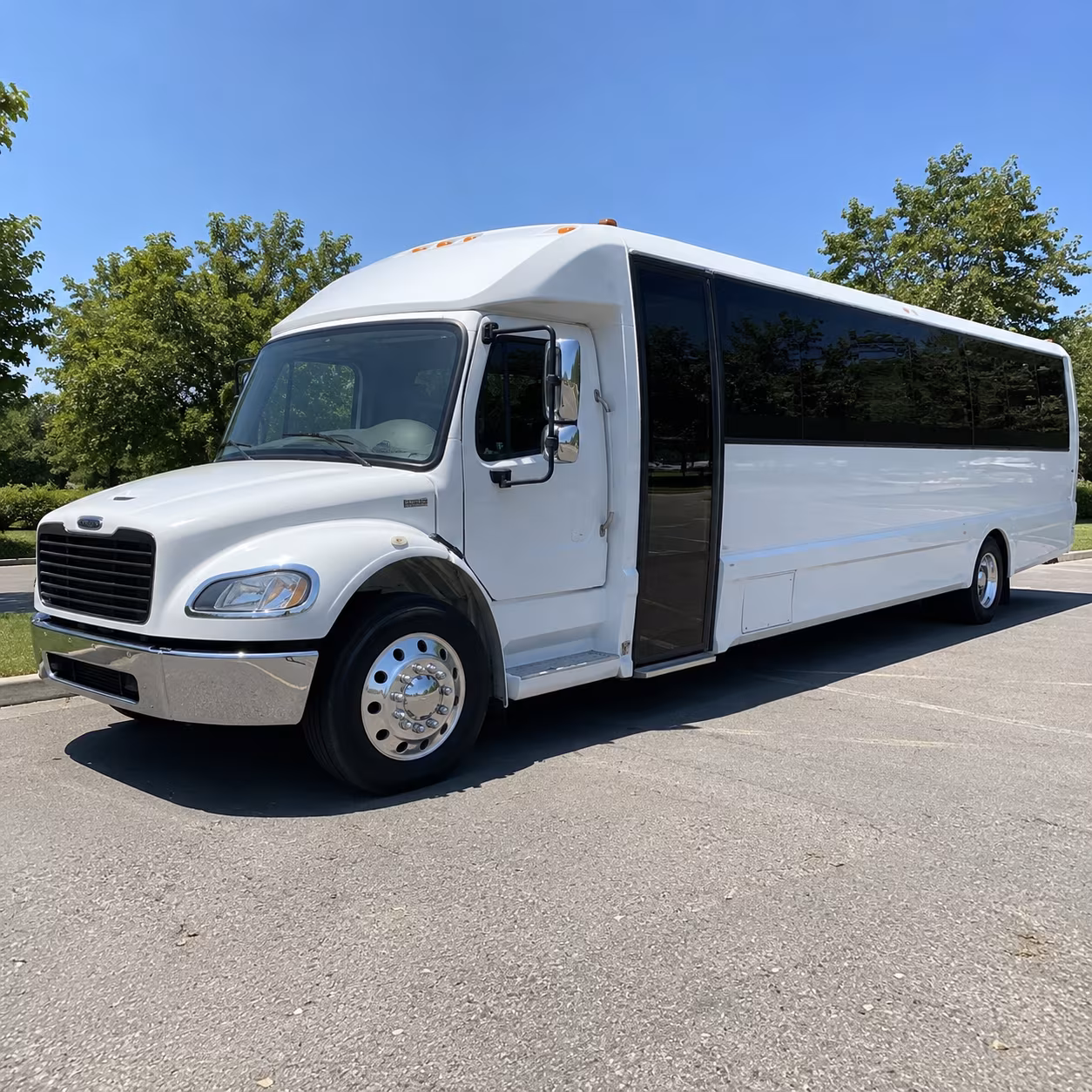 Dallas School Event Transportation party bus exterior