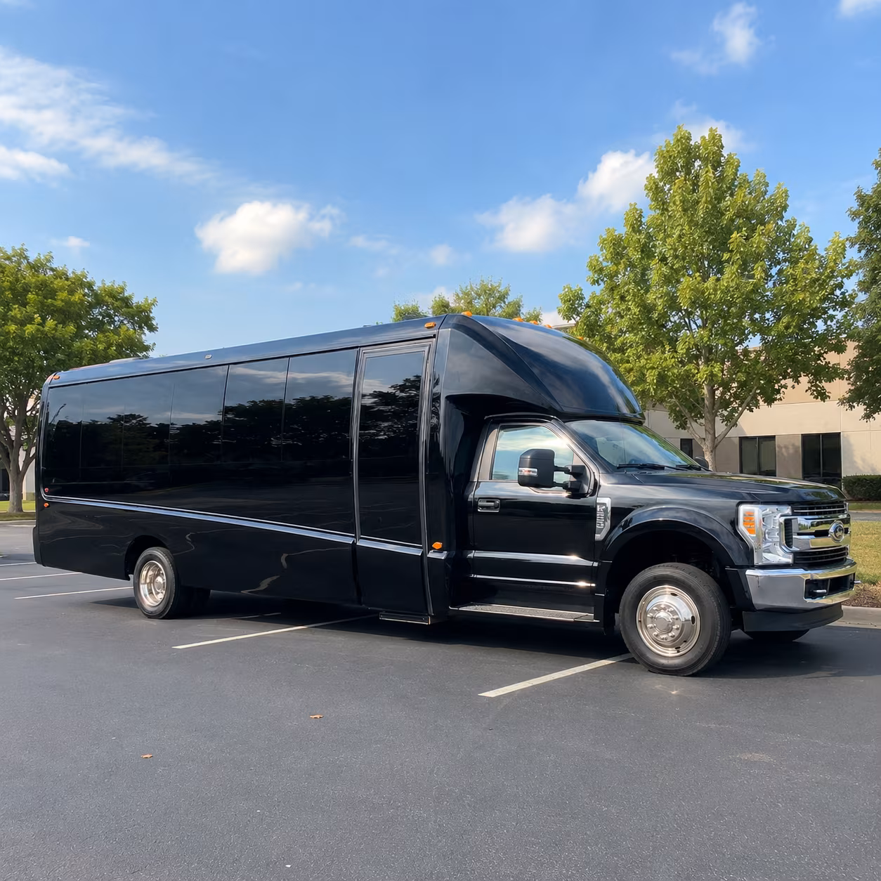 Dallas School Event Transportation party bus exterior