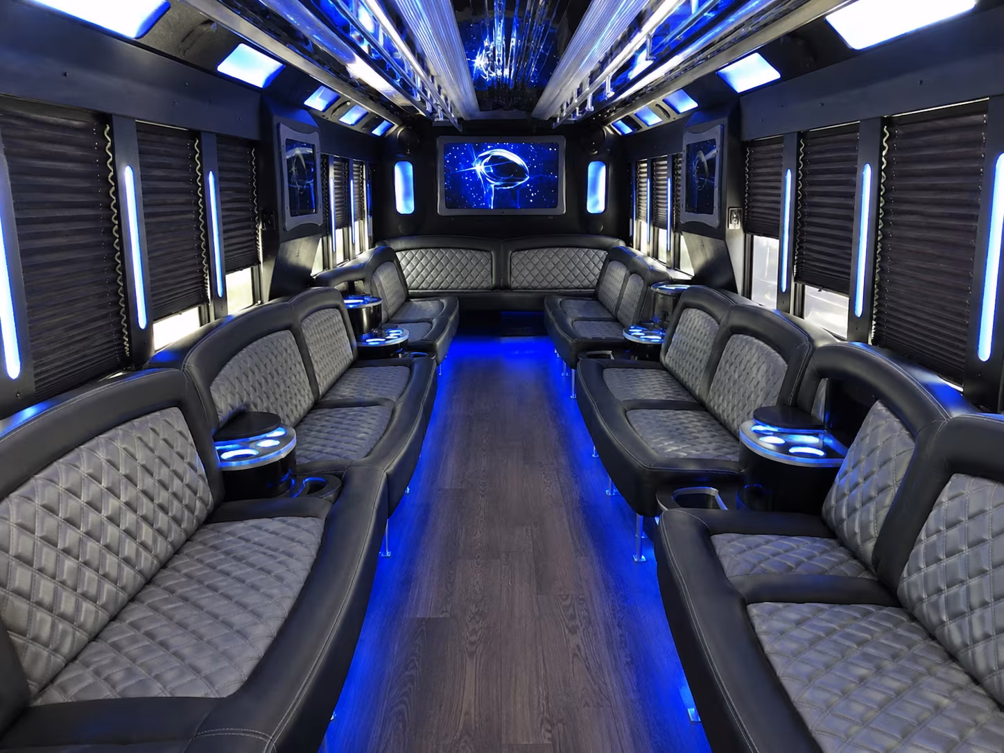 Dallas Sporting Event Transportation party bus exterior