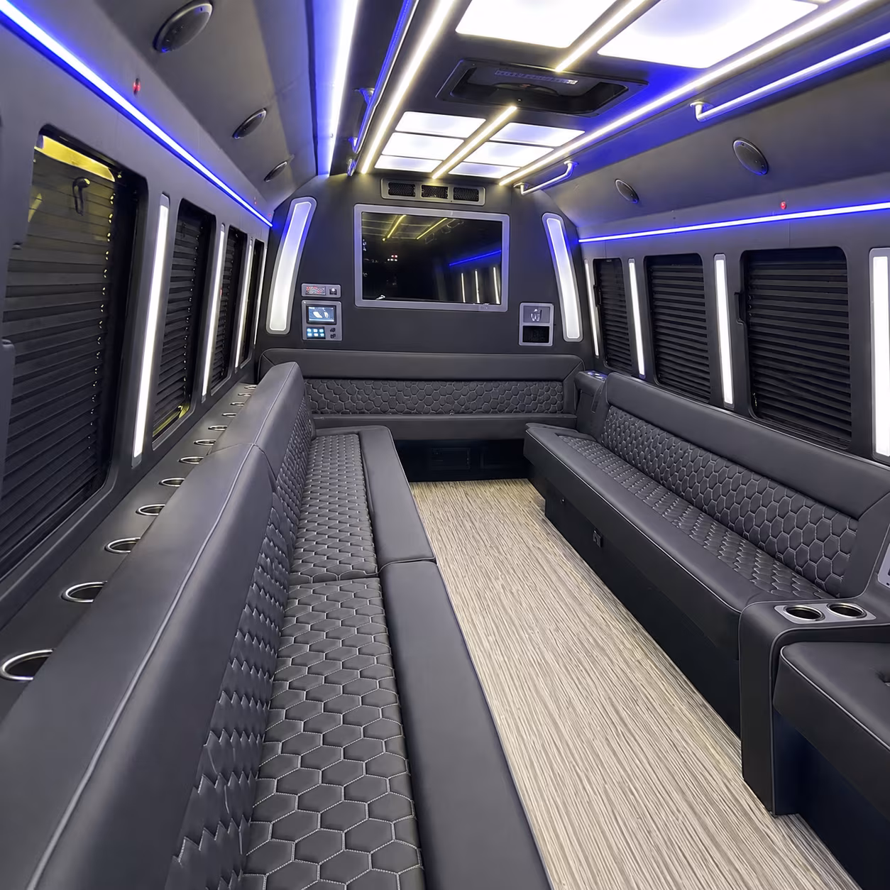Dallas Sporting Event Transportation party bus exterior