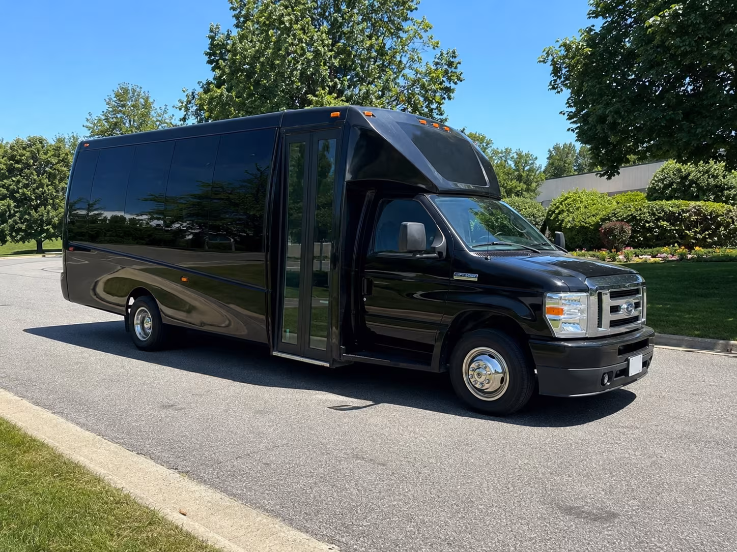 Dallas Wedding Transportation party bus exterior