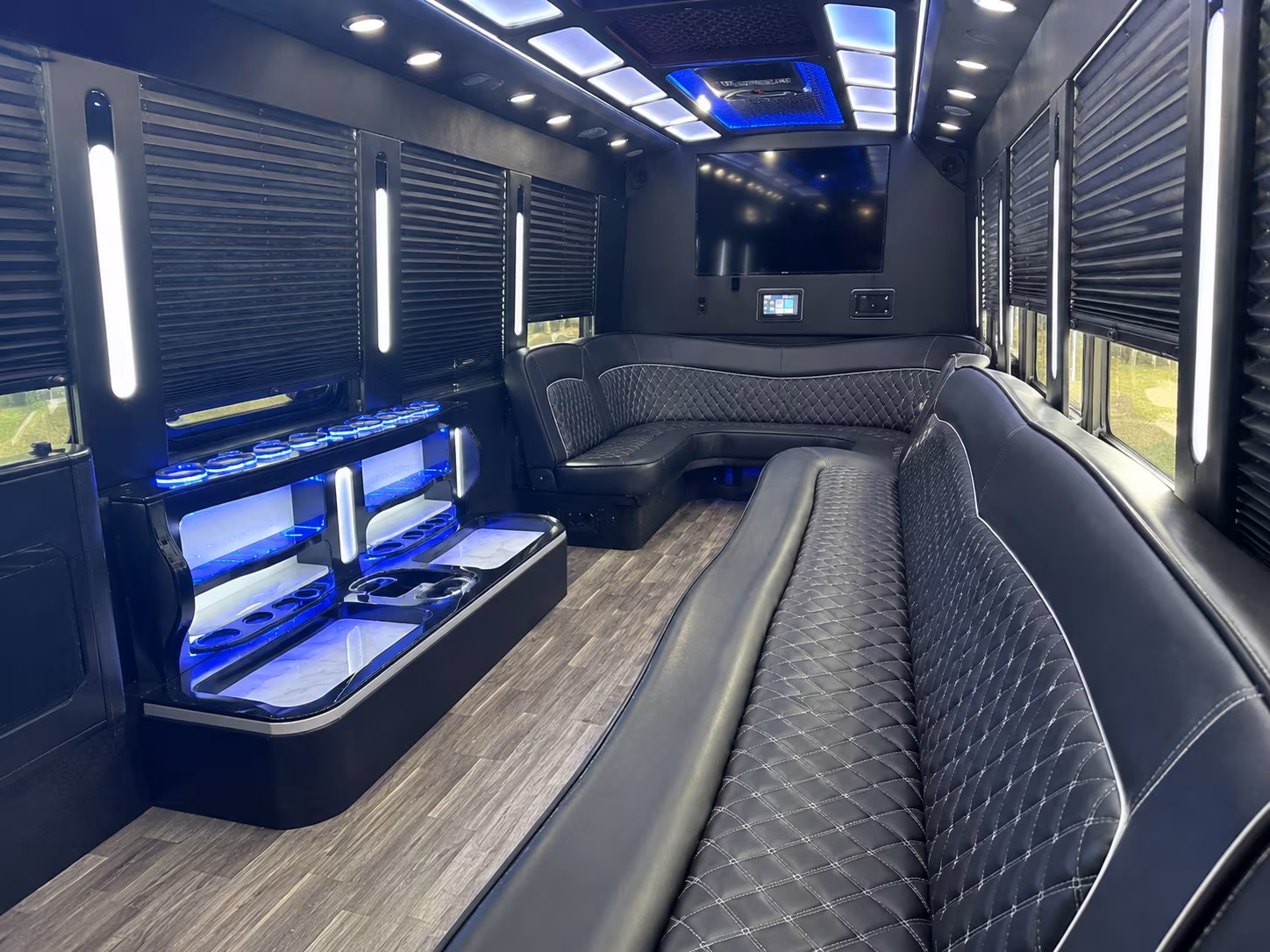 Dallas Wedding Transportation party bus exterior