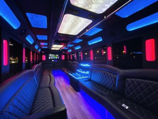 Killeen 35 Passenger Party Bus Interior
